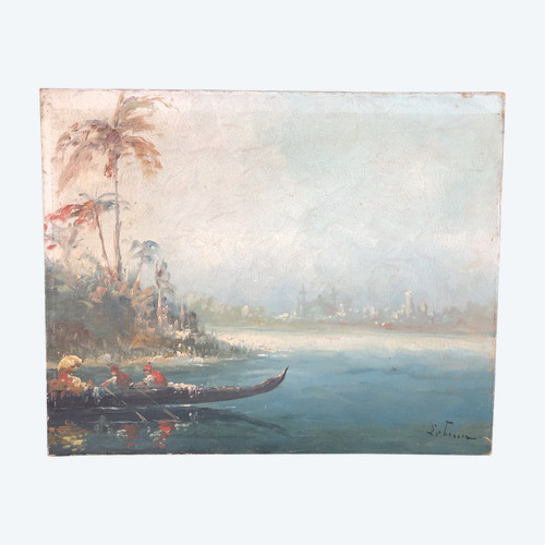 Peinture Sur Toile Vue Du Bosphore Fin XIXéme