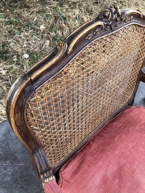 Pair Of Louis XV Style Caned Armchairs