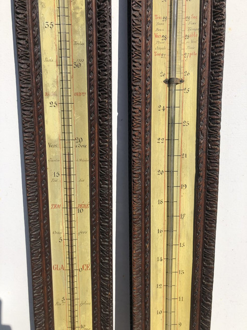 Pair Of Barometer - Thermometer