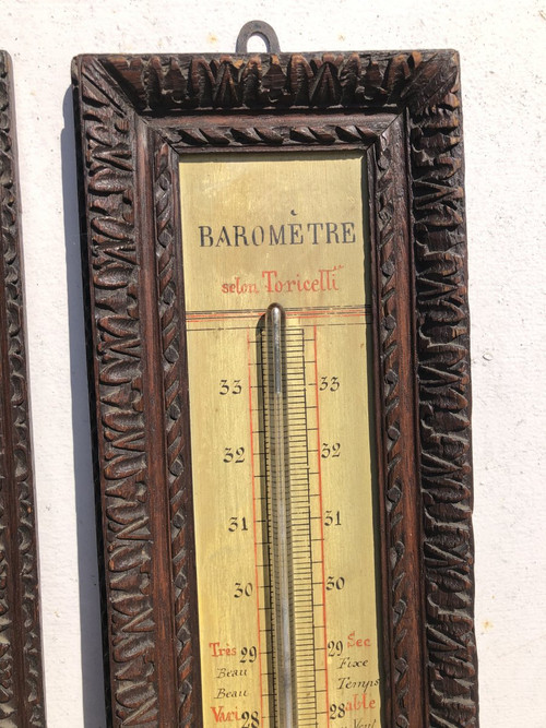Pair Of Barometer - Thermometer
