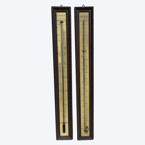 Pair Of Barometer - Thermometer