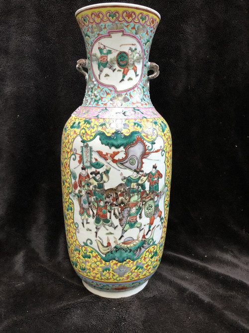 Grand Vase Porcelaine De Chine époque XIXéme H 62 Cm
