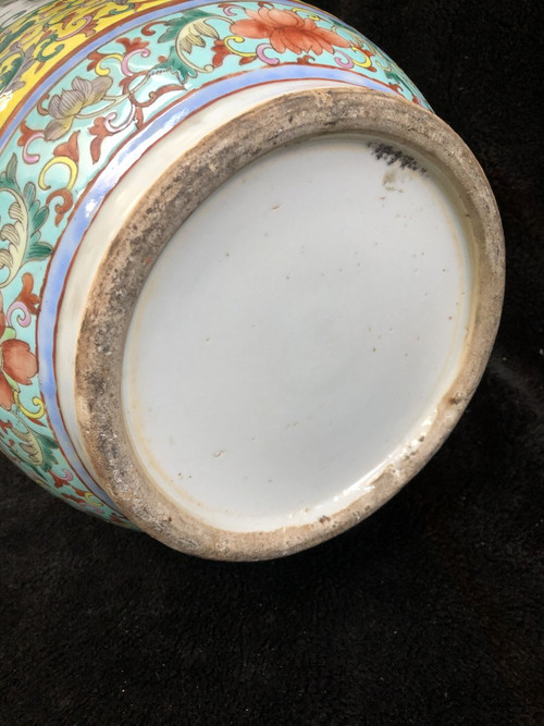 Grand Vase Porcelaine De Chine époque XIXéme H 62 Cm