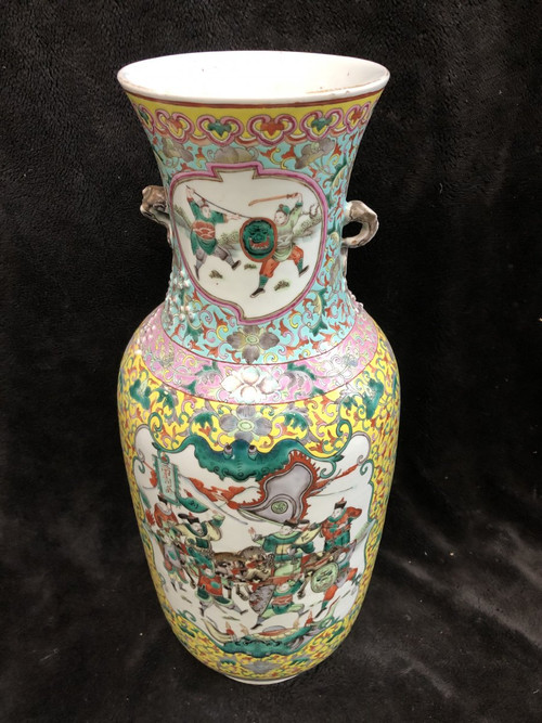 Grand Vase Porcelaine De Chine époque XIXéme H 62 Cm