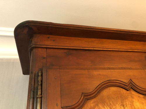 Ancien Buffet Louis XV En 2 Corps Noyer 19ème