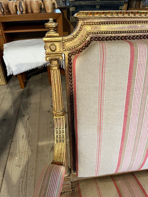 Sofa - Gilded wood - Louis XVI- c.1880.