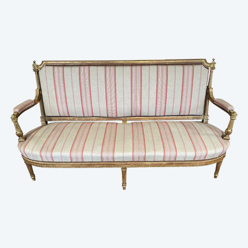 Sofa - Gilded wood - Louis XVI- c.1880.