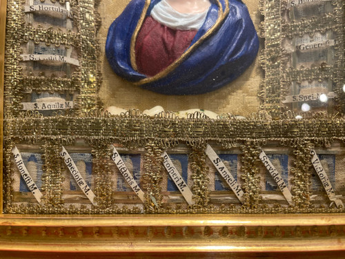 Reliquary of the Virgin and Child with 28 Martyrs - 18th century