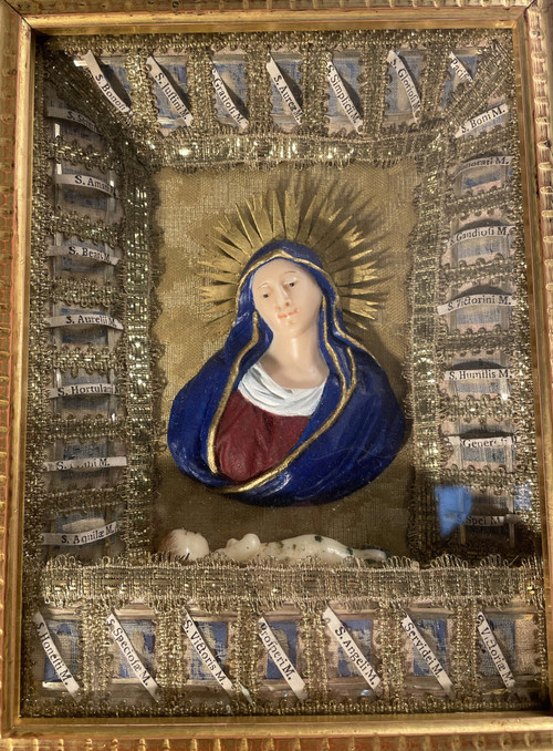 Reliquary of the Virgin and Child with 28 Martyrs - 18th century