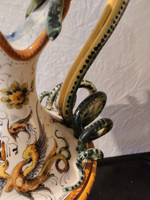 Ewer - Earthenware - Majolica - V. 1880.