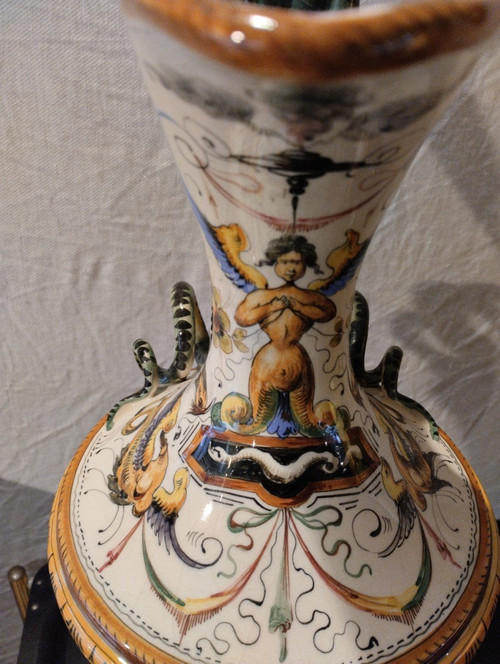 Ewer - Earthenware - Majolica - V. 1880.