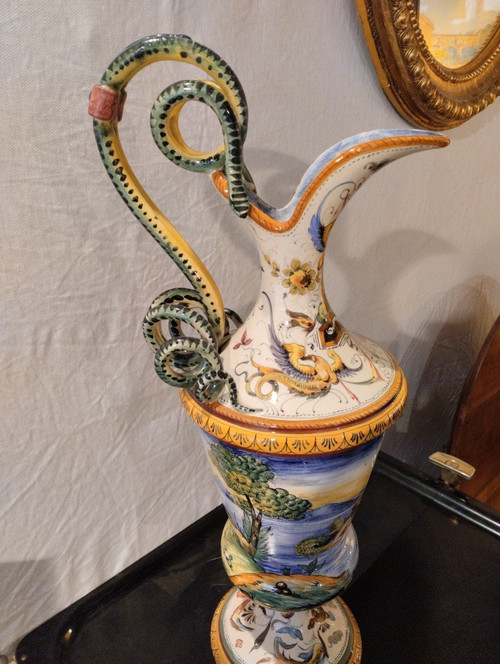 Ewer - Earthenware - Majolica - V. 1880.