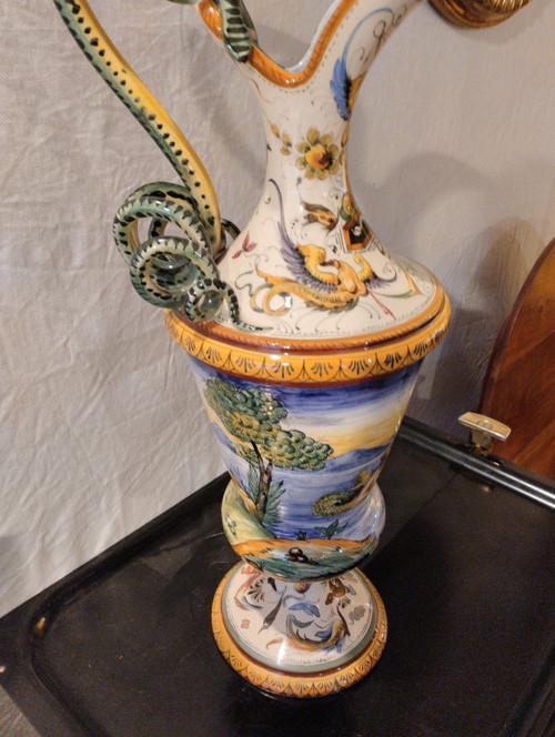 Ewer - Earthenware - Majolica - V. 1880.