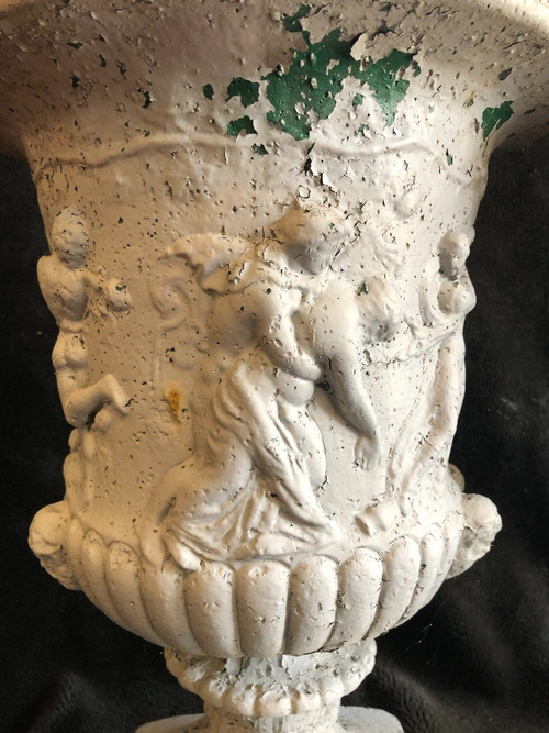 Pair Of Early 20th Century Cement Garden Vases