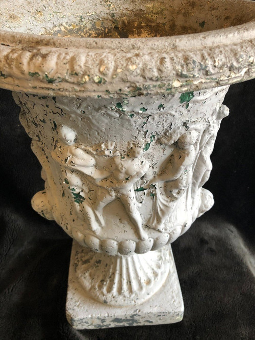 Pair Of Early 20th Century Cement Garden Vases