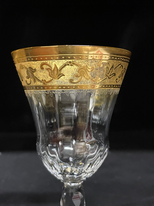 Saint Louis - Modell Callot Cristal Doré 2 Weingläser H: 14,5 Cm Thistle