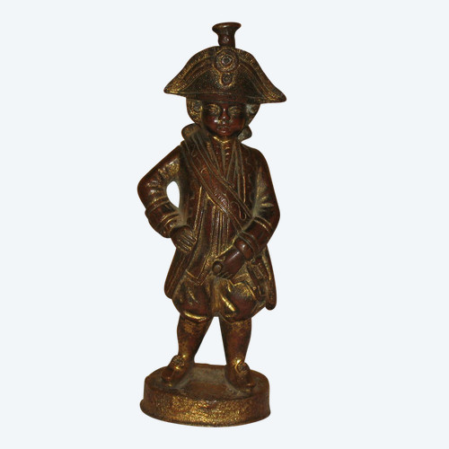 Militaire sculpture en bronze petit objet de vitrine époque 20ème