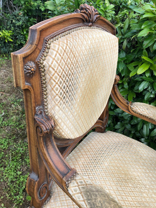 Paire De Fauteuils De Style Louis XVI époque Fin XIXème