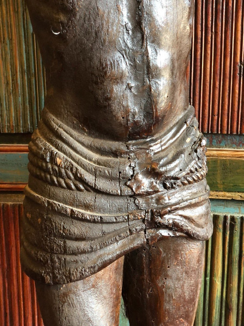 Grande Cristo ligneo Inizi del XVI secolo Altezza 130 cm