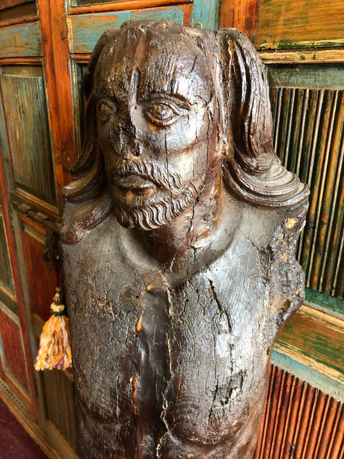 Grande Cristo ligneo Inizi del XVI secolo Altezza 130 cm
