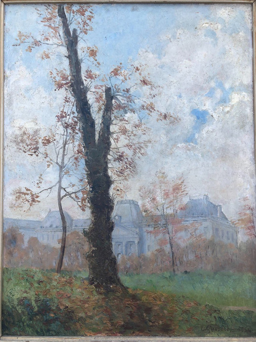 Gemälde – Gemälde auf Tafelansicht des Château De Fontainebleau
