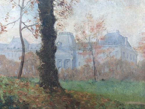 Gemälde – Gemälde auf Tafelansicht des Château De Fontainebleau