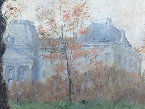 Gemälde – Gemälde auf Tafelansicht des Château De Fontainebleau