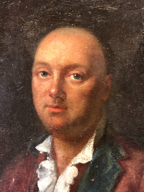 Umkreis von Johann Georg Ziesenis (1716-1776) Porträt eines Mannes in seinem Kabinett