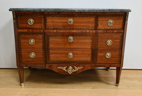 Importante Commode Écritoire en Bois précieux, époque Louis XVI – XVIIIe