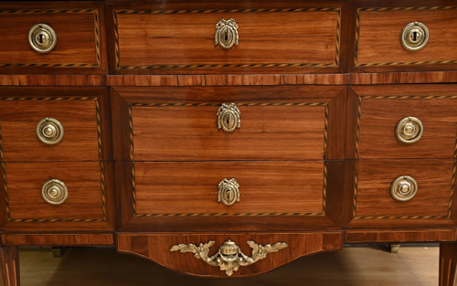 Importante Commode Écritoire en Bois précieux, époque Louis XVI – XVIIIe