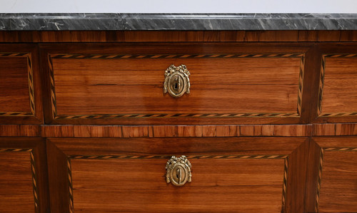 Importante Commode Écritoire en Bois précieux, époque Louis XVI – XVIIIe