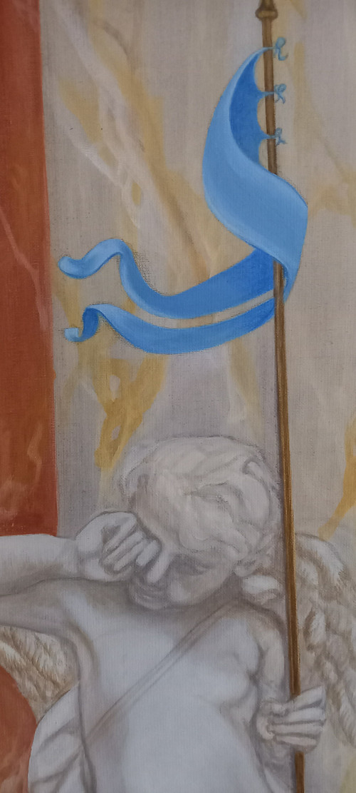 Acrylgemälde auf Leinwand/ Das Erwachen des Engels