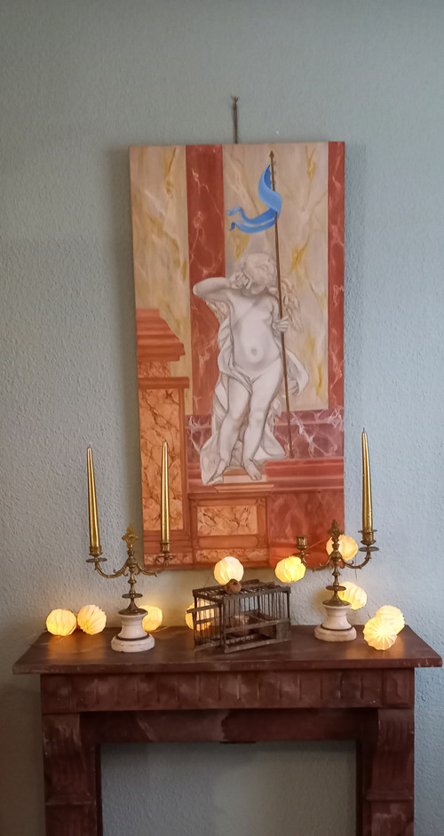 Acrylgemälde auf Leinwand/ Das Erwachen des Engels