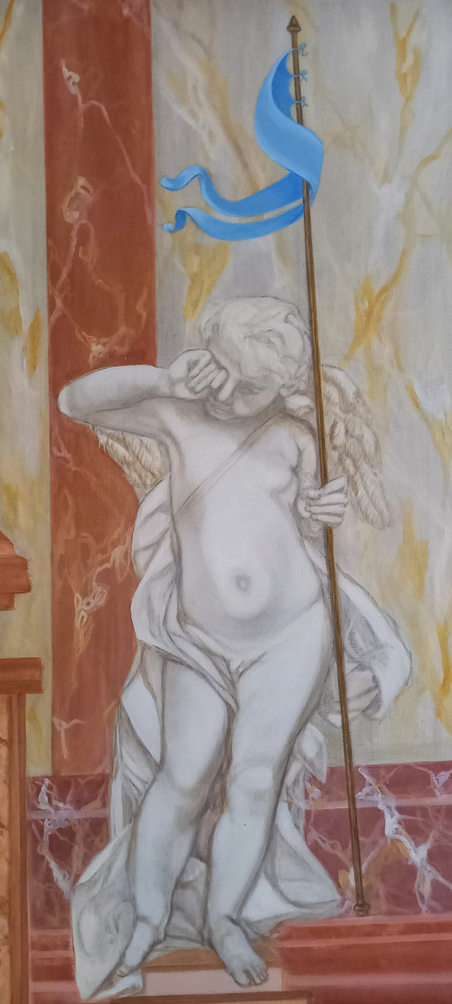 Acrylgemälde auf Leinwand/ Das Erwachen des Engels