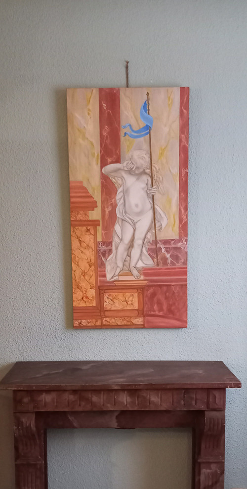 Acrylgemälde auf Leinwand/ Das Erwachen des Engels