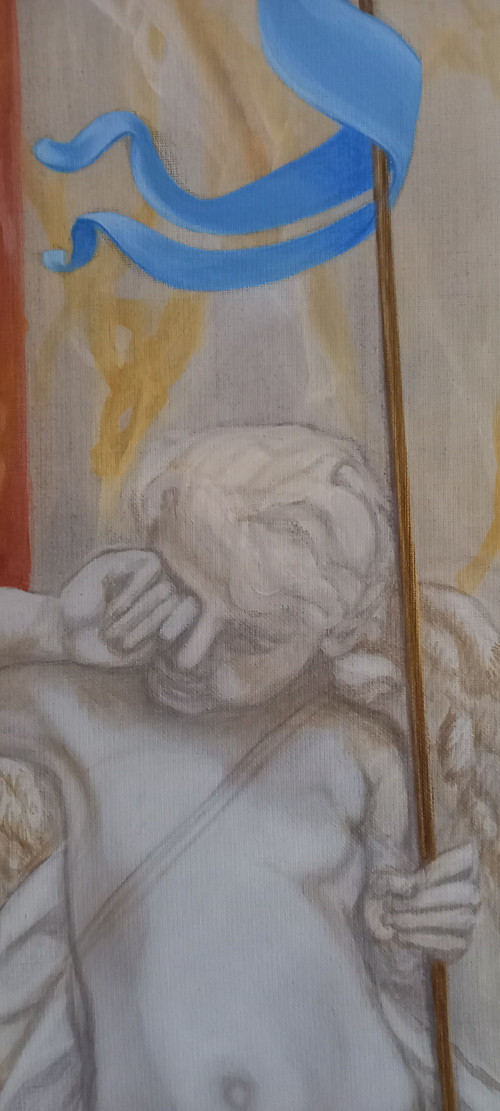 Acrylgemälde auf Leinwand/ Das Erwachen des Engels