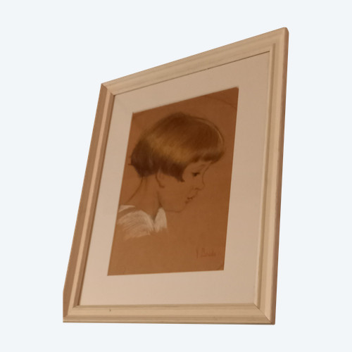 Ritratto di ragazza di profilo / Yvonne Brudo XX secolo
