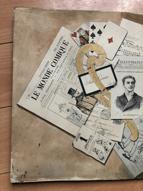 Trompe l'oeil Aquarell Von Louis Cazin Am 29.03.1892