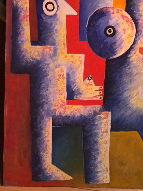 Painting - Oil On Canvas Abstract 1985