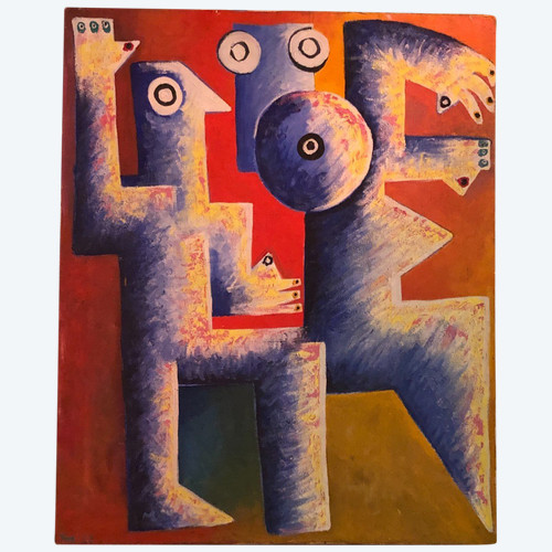 Painting - Oil On Canvas Abstract 1985