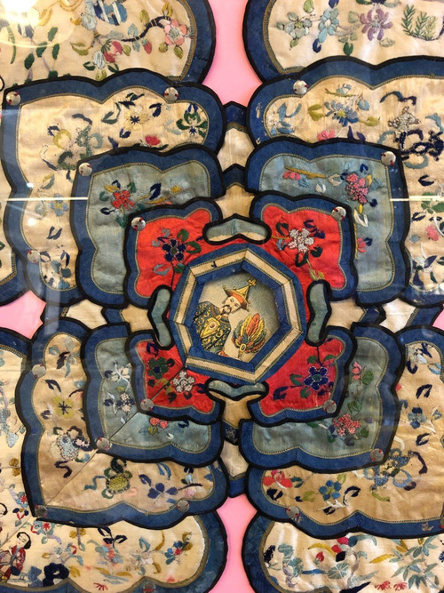 Broderie collerette Chinoise - Chine XIXème