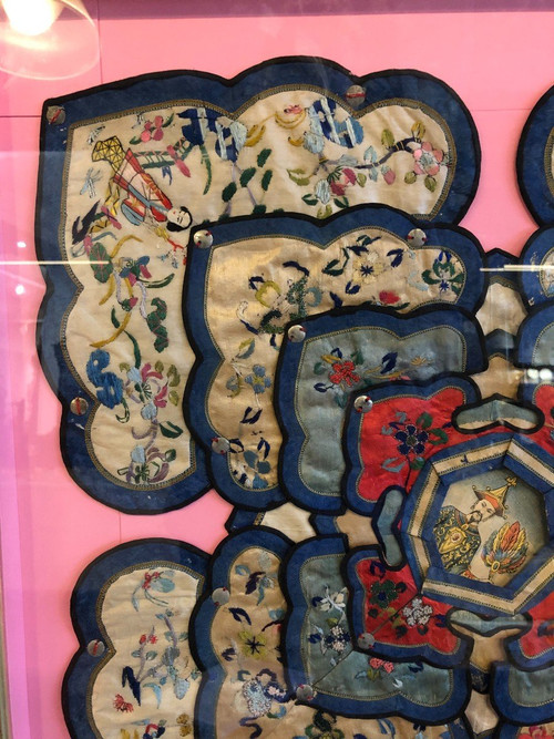 Broderie collerette Chinoise - Chine XIXème