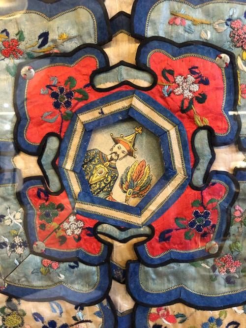 Broderie collerette Chinoise - Chine XIXème