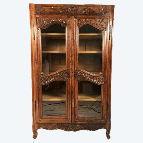 Armoire provençale de style Louis XV transformée en vitrine, XIXe
