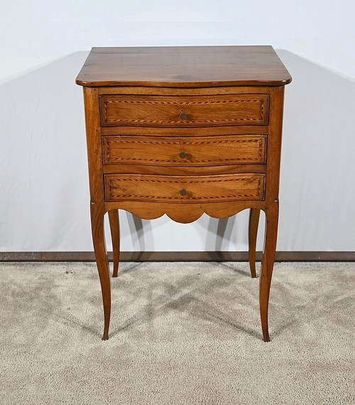Small Chiffonnière Chest of Drawers in Walnut, Louis XV style - late 19th century