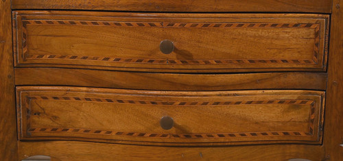 Small Chiffonnière Chest of Drawers in Walnut, Louis XV style - late 19th century