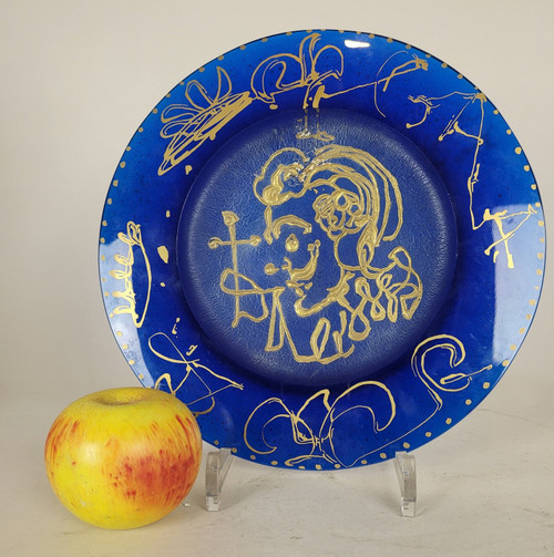 La Triomphale, Plate signed Dali Et Daum, 20th century