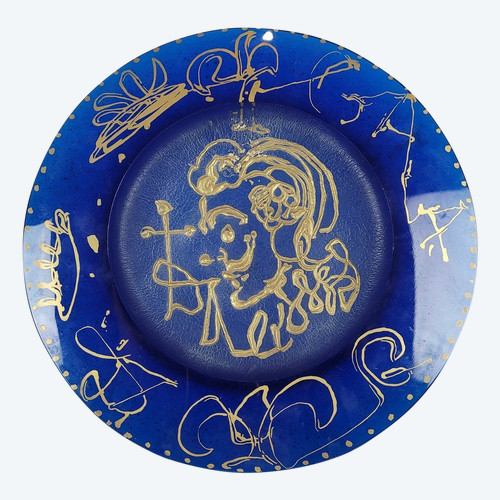 La Triomphale, Plate signed Dali Et Daum, 20th century