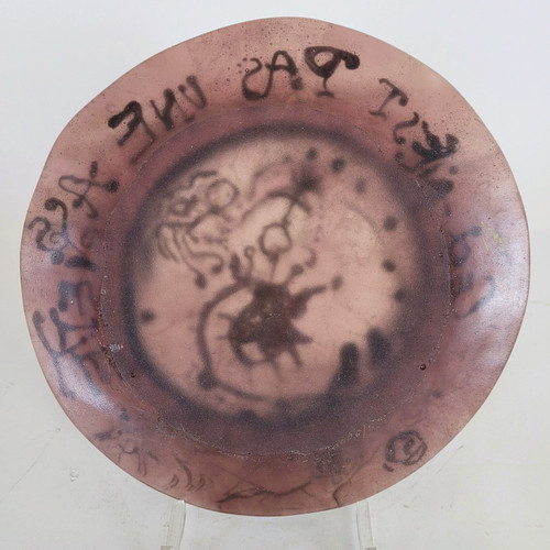 Ceci N'est Pas Une Assiette, Teller signiert von Dali Et Daum, 20. Jahrhundert