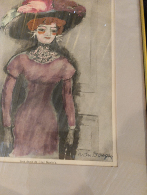 Kees Van Dongen - Une dame de chez Maxim's- Lithographie - v. 1940